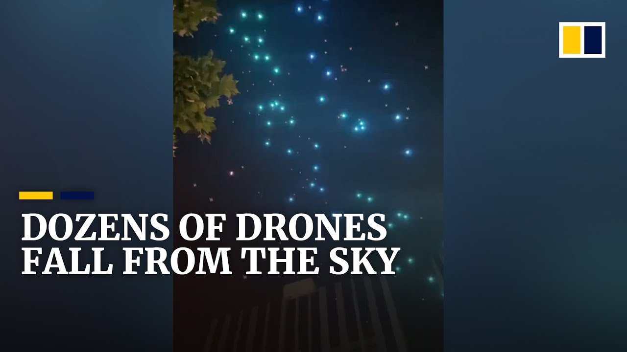 Dozens of drones fall from the sky during light show in China