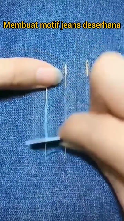 membuat motif di celana jeans ,#sewingtutorial #sewingtips  #shortsvideo