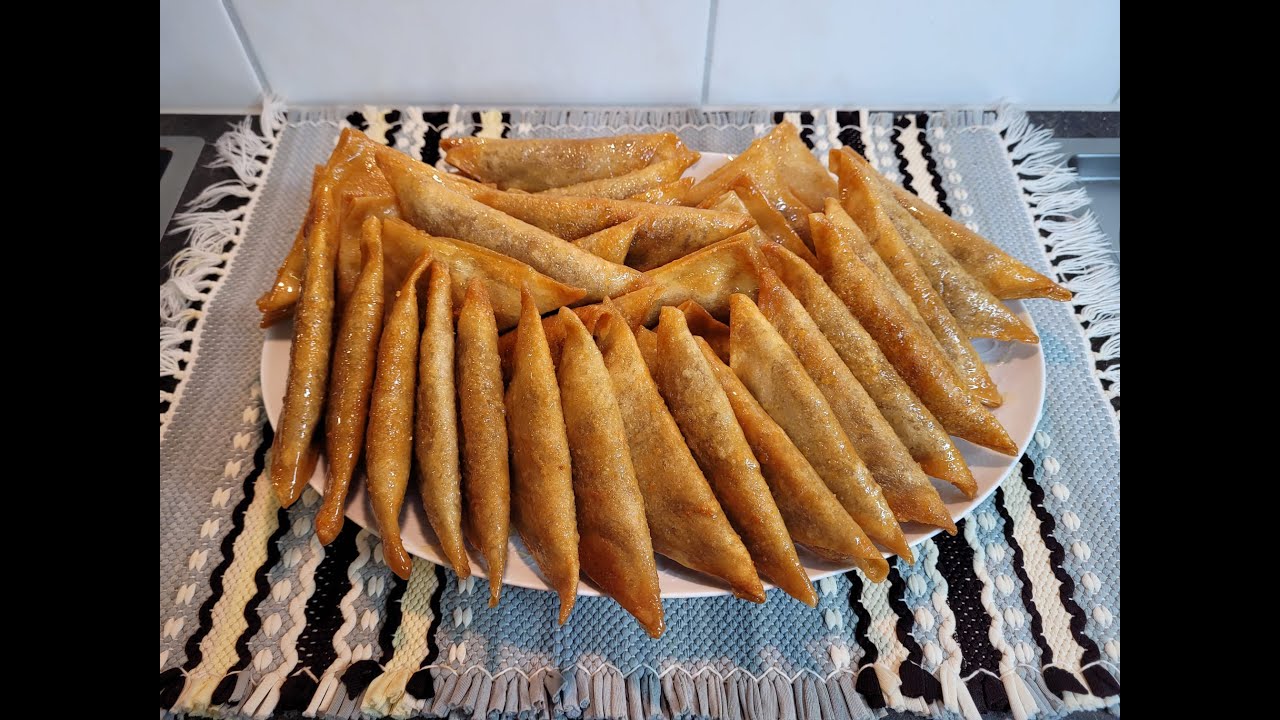 تحلية رمضانية زمنية للسهرية 🌙 ملسوقة حلوة بالكاكاوية، مع طريقة اعداد اوراق الملسوقة