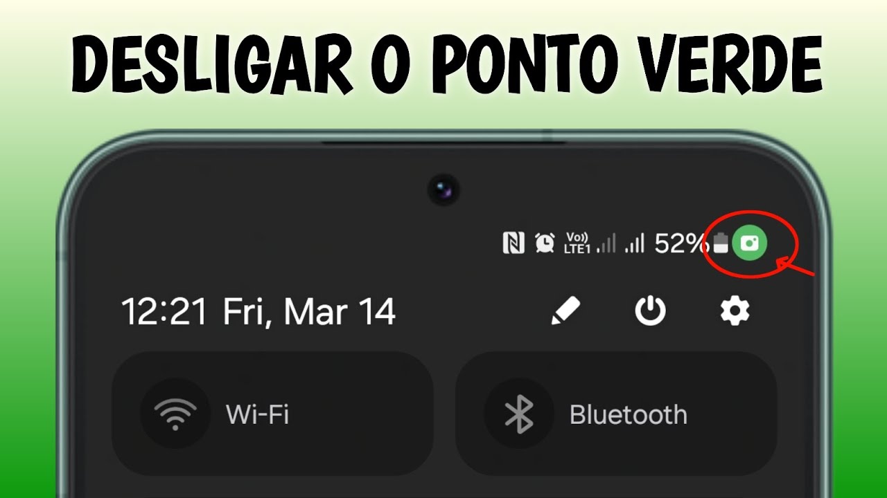 Como desativar o ponto verde no telefone Android Samsung - YouTube