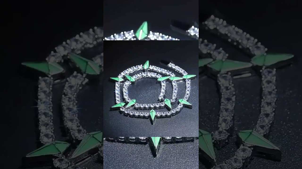 ✨ Dripping Colorful Bling Tennis Cuban Chain | Rhinestone Aura 💎🔥