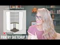 How to Plan & Design a Project in SketchUp | Pantry SketchUp Tutorial Free Version