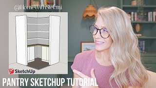 How to Plan & Design a Project in SketchUp | Pantry SketchUp Tutorial Free Version screenshot 5