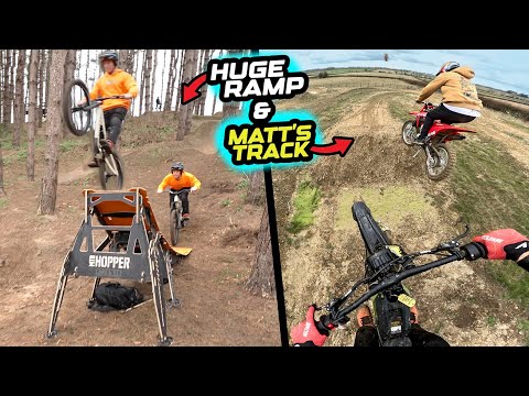 HUGE MTB RAMP GAPS AND MATT JONES PRIVATE PITBIKE TRACK