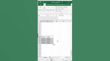 how to change the font type on excel sheet