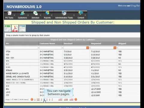Listing Of shipped and non shipped Orders by customer