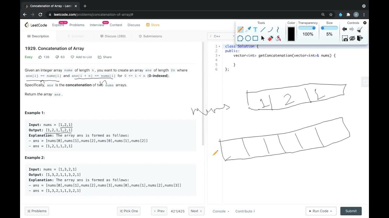 Concatenation of Array| LeetCode 1929 (Easy)| English - YouTube