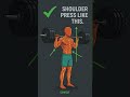 Stop Doing Shoulder Press Like This (Fix It Now) #shorts #fitness