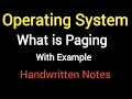 Lec-28 What is Paging in Operating System with Example