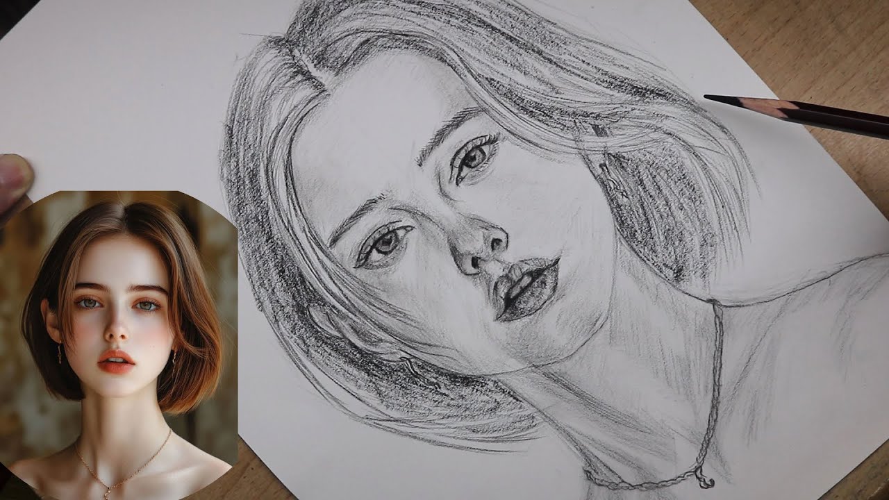 Realistic Faces Drawing the Girl Techniques with the Loomis Method ...