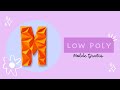 Letra M Low Poly en cartulina | Letras 3D