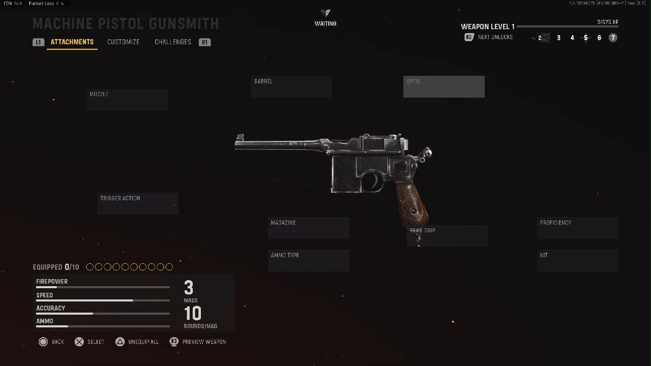 VANGUARD - All Pistol Attachments ~ MACHINE PISTOL