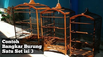 Sangkar Burung Satu Set Isi 3