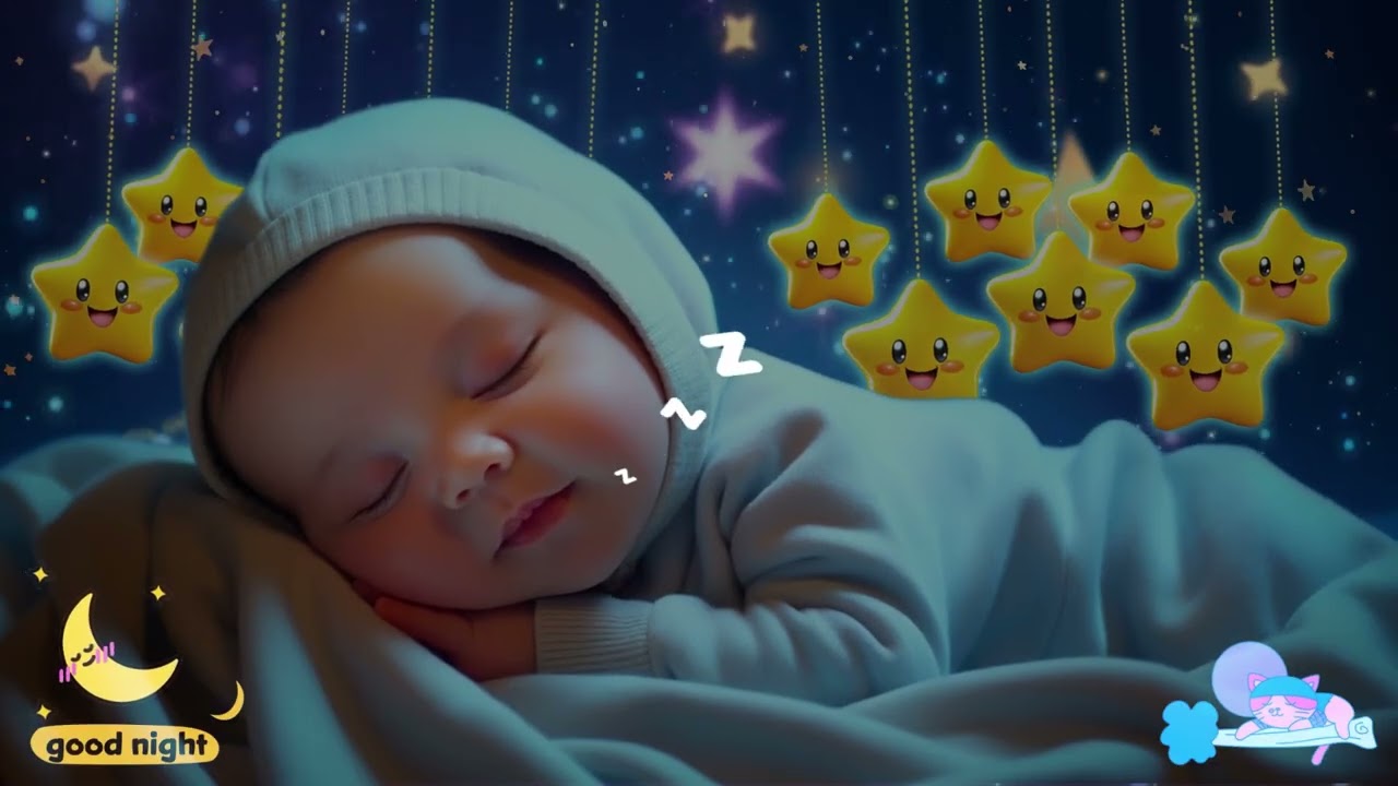 Baby Sleep Instantly 🎵 Mozart & Brahms Lullaby 🌙 Deep Sleep Therapy ✨ Calm Night 😴