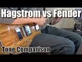 Hagstrom ultra swede vs fender stratocaster  guitar tone and sound comparison