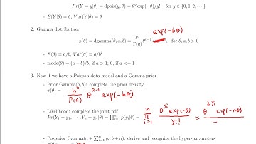 [Bayesian inference for a mean] Gamma-Poisson conjugacy