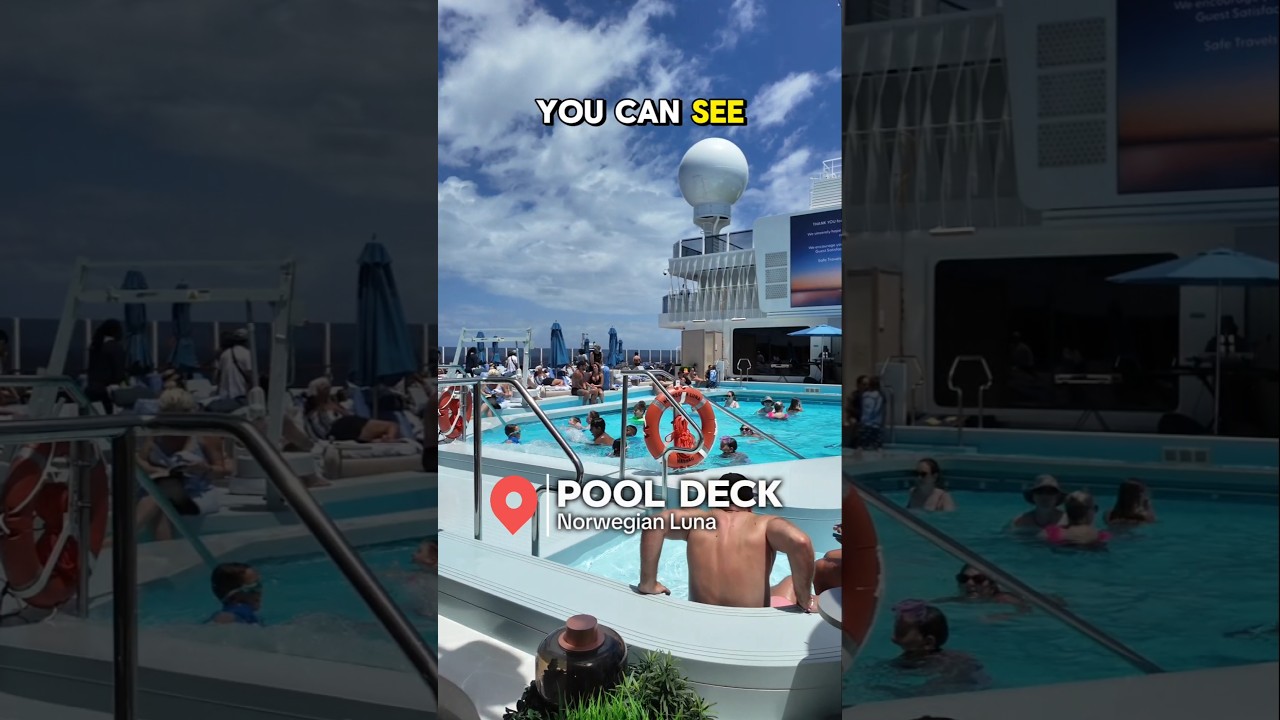 Pool Deck on a Sea Day on the Norwegian Luna #NCL #NorwegianLuna #CruiseLife #Cruise