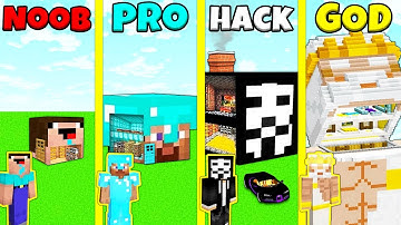 Minecraft Battle: NOOB vs PRO vs HACKER vs GOD: INSIDE HEAD HOUSE BASE BUILD CHALLENGE / Animation