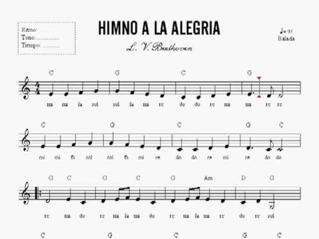 LECCION 47 - PARTITURA HIMNO A LA ALEGRIA | CURSO DE PIANO EN DVD | MUSIC  SHEET - YouTube