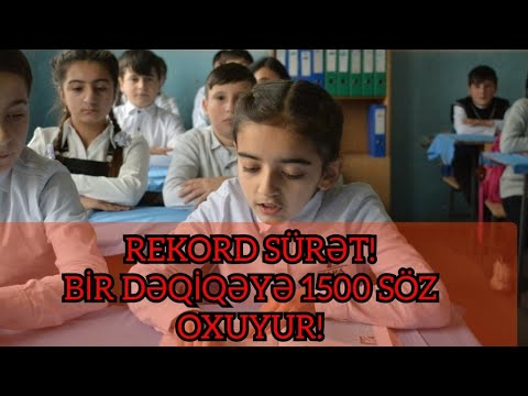 Rekord sürət! Bu qız bir dəqiqəyə 1500 söz, bir saata tam kitabı oxuyur!