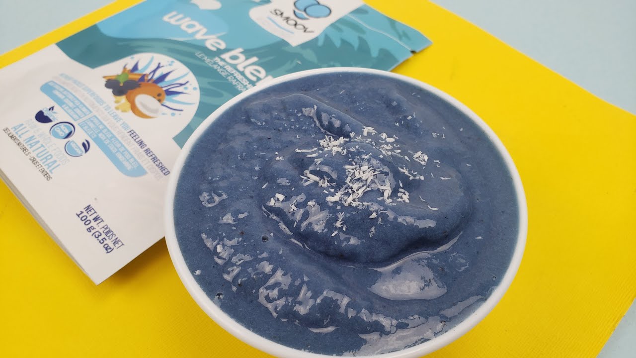 SIMPLE BLUE SMOOTHIE BOWL VANILLA + CINNAMON, SPIRULINA, BUTTERFLY