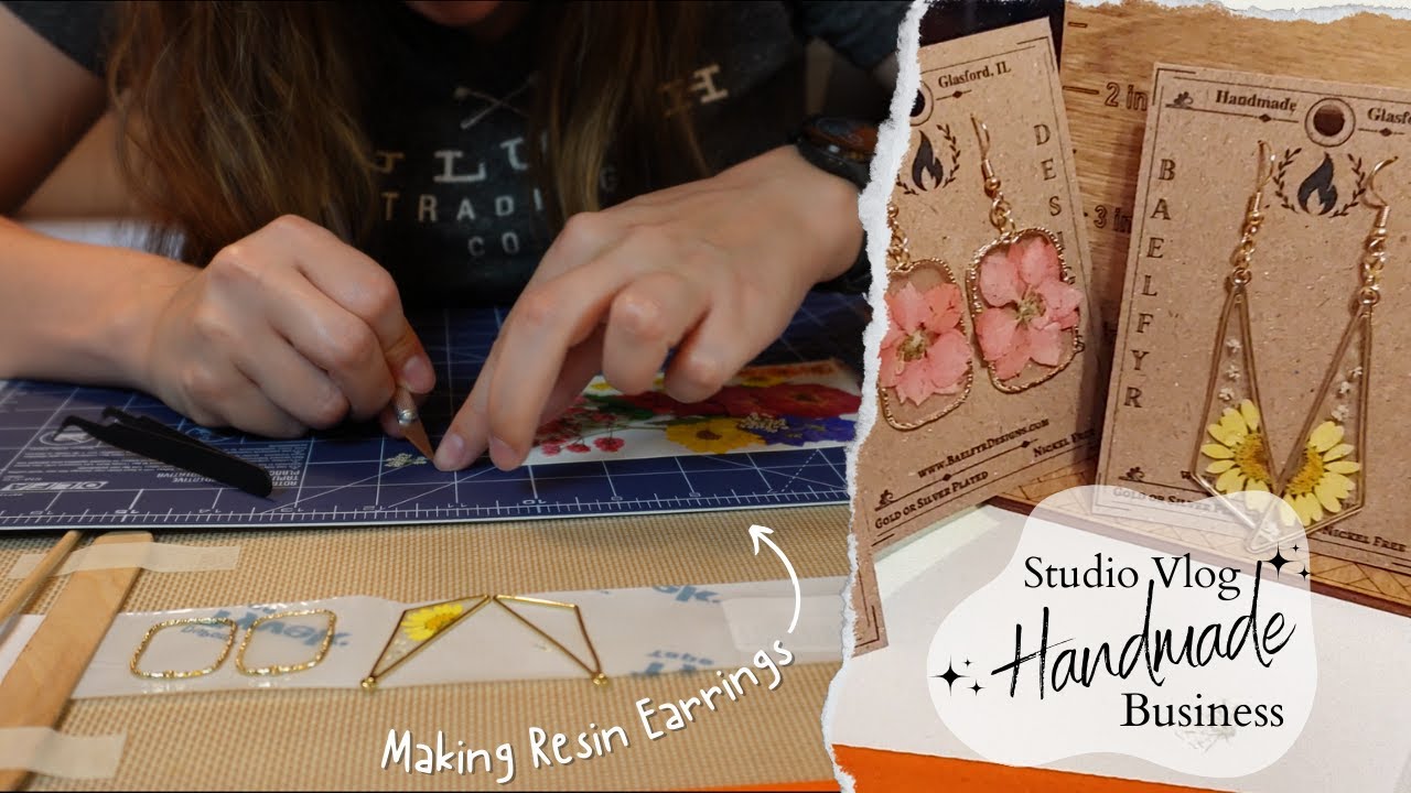Making Resin Earrings for the First Time | Studio Vlog 13 - YouTube