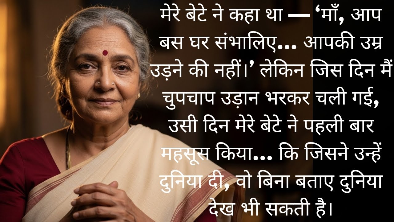 मेरे बेटे ने कहा—‘माँ, तुम बस घर संभालो’… लेकिन जिस दिन मैं उड़ान भरकर चली गई, उसकी दुनिया हिल गई