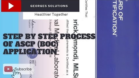 Step by step  ASCPi application process. (BOC)