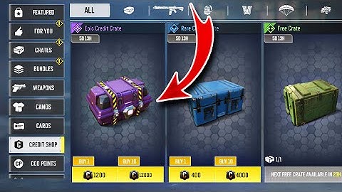 I Bought 10 Free Epic Credit Crates For 12,000 Credits! | CoD Mobile Credit Store Crates
