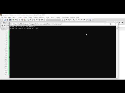 Program to count even and odd number in an array using C programming ...