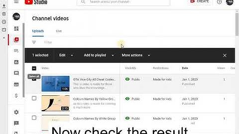 How to add or remove the video in playlist using YouTube Studio