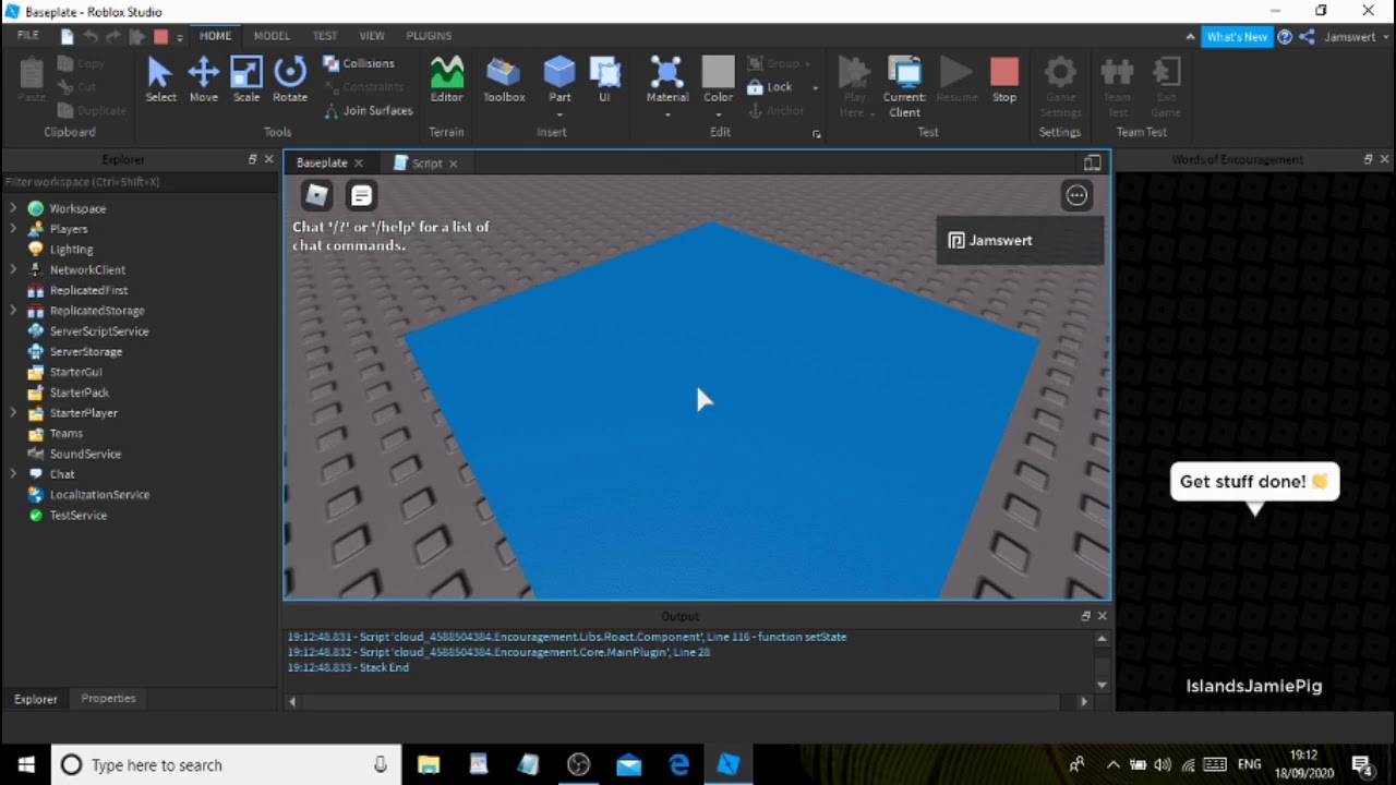 Roblox Studio Basic Scripting 1 Part Properties Youtube - rams jj roblox