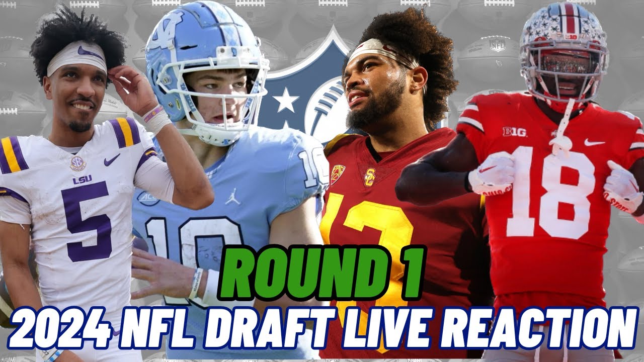 2024 NFL DRAFT | 2024 NFL DRAFT FIRST ROUND LIVE REACTION | NFL DRAFT ...