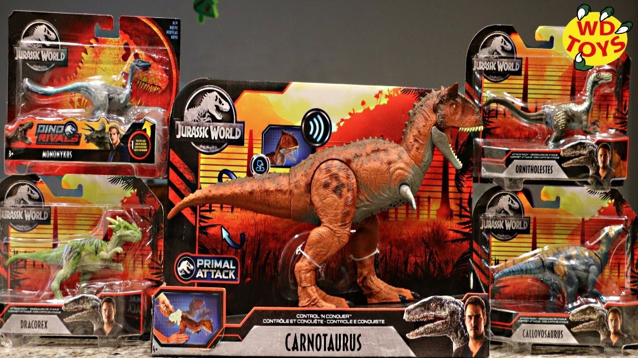 Primal conquest dino era. Игрушка Mattel Jurassic World Карнотавр. Игрушки Jurassic World Mattel 2020. Игрушки мир Юрского периода 2 Карнотавр. Игрушки мир Юрского периода Primal Attack.