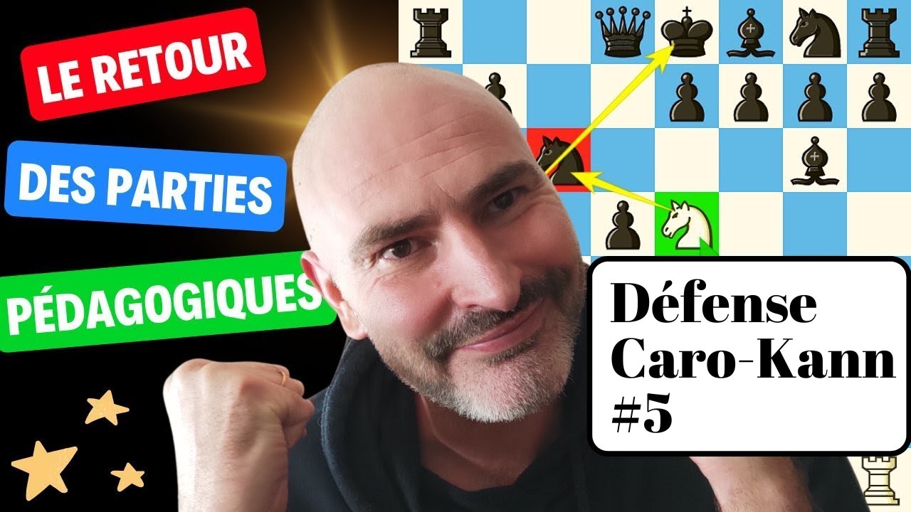 Défense Caro Kann (5) : Partie d'échecs pédagogique