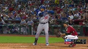 LAD@ARI: Gonzalez rocks two-run double to center