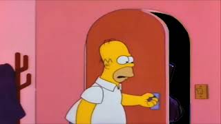Homero habré la puerta y se encuentra con el impostor negro