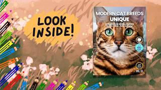 Modern Cat Breeds Coloring Book #coloringbook #catsforkids