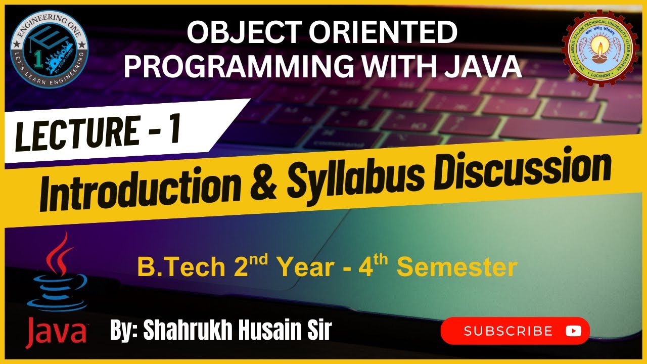 Object Oriented Programming with Java | LEC-1 | Introduction & Syllabus ...