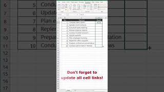 Checklist in Excel | 60 Seconds Tutorial #shorts screenshot 2