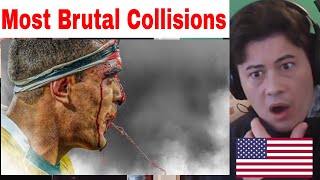 American Reacts Rugby's Most Brutal Collisions, High Speed Impacts & Crazy Skills