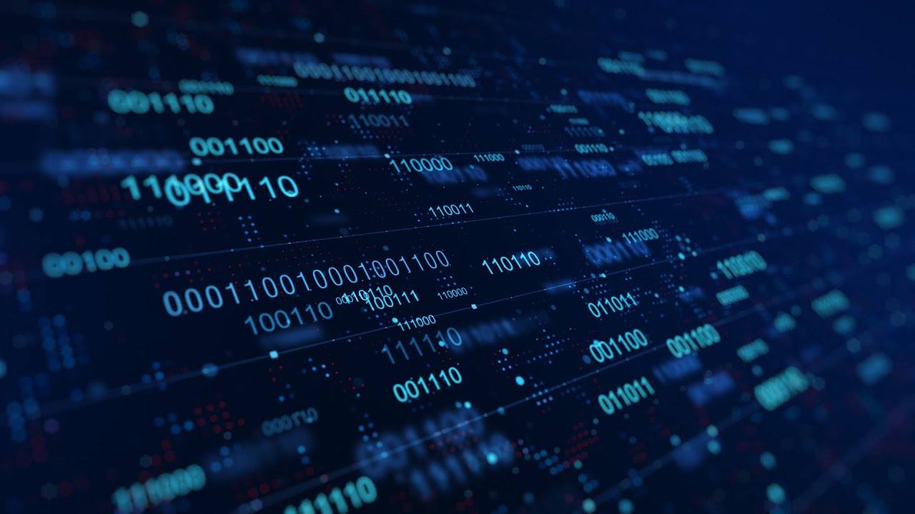 Digital Binary Code Background - YouTube