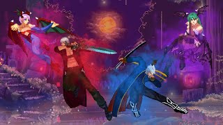 Vergil & Dante Sparda Vs Lilith & Morrigan Aensland L Darkstalkers X Devil May Cry