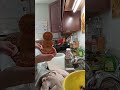 Preparing a turkey for baking