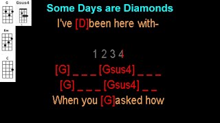 Video thumbnail of "Some Days are Diamonds by John Denver Ukulele Play Along."