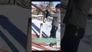 High Power Engine Blower Clears Clogged Chimney Pipe Fast