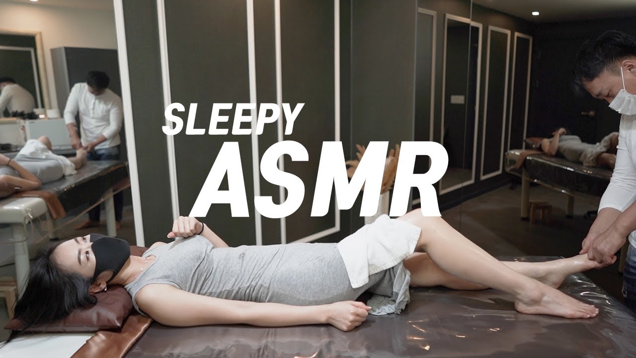 asmr 매우 시원한 아로마 하체마사지 cool~! aroma massage to help you sleep well