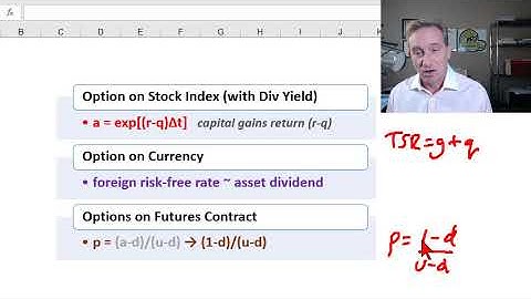 Binomial option pricing model for equity index, currencies, and futures options (FRM T4-9)