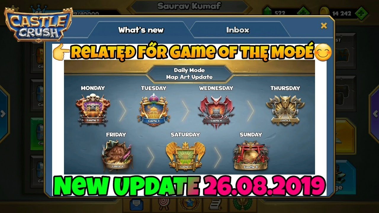New update for Game of the mode in Castle Crush YouTube