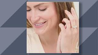 Diamonique Kathy Levine Bazu Trillion Ring on QVC